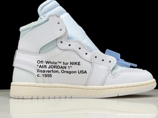 Official Maikesneakers Retro AQ0818-100 White Air High Off-White Jordan 1 0813